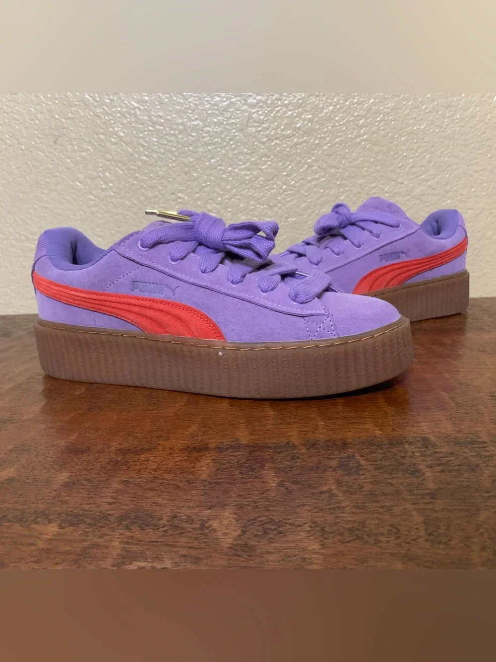 NWOB Fenty x Puma Size 11 Lavender Burnt Red Gum Creeper Phatty Sneakers